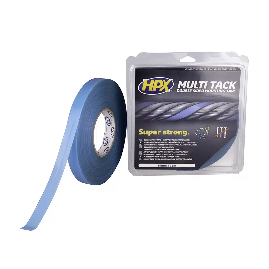 HPX Dubbelzijdige Multi Tack Tape 19MMx25M Semi Transparant