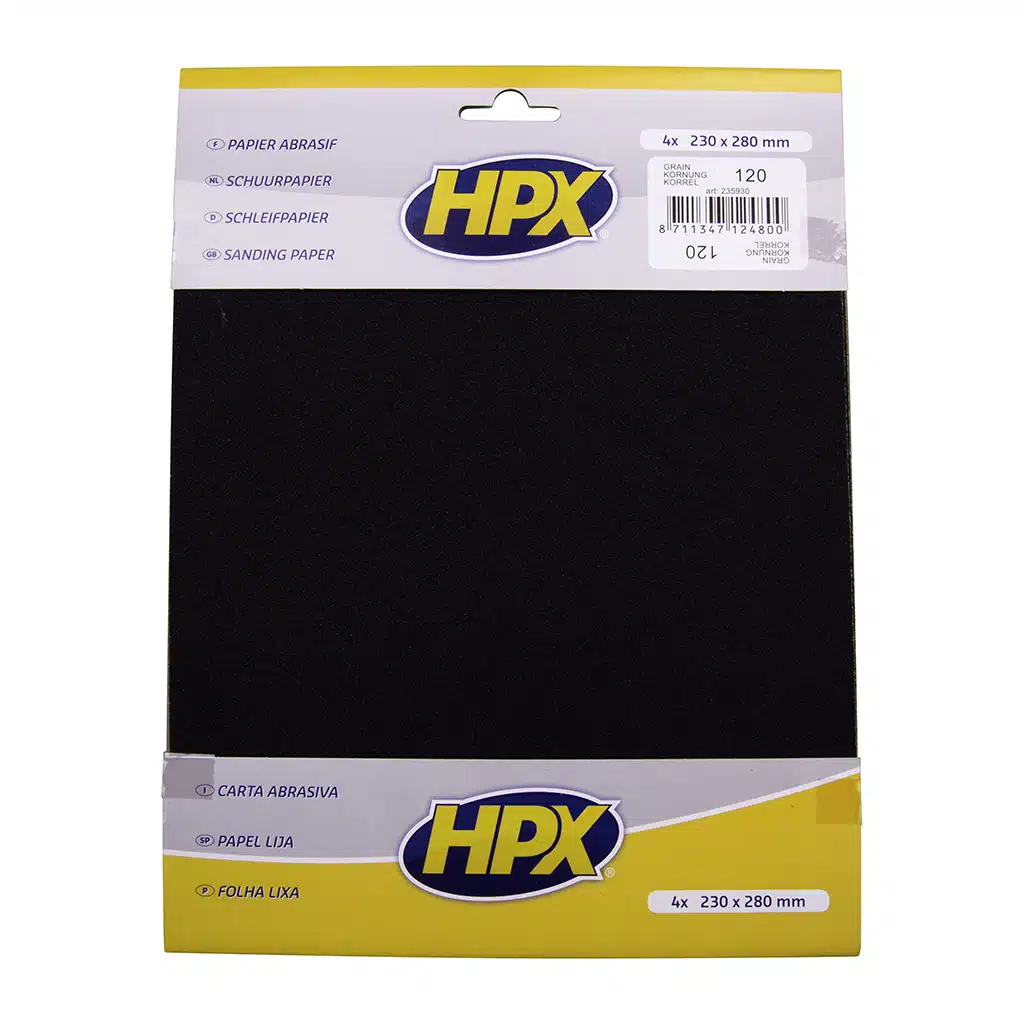 HPX Schuurpapier P120 X 4