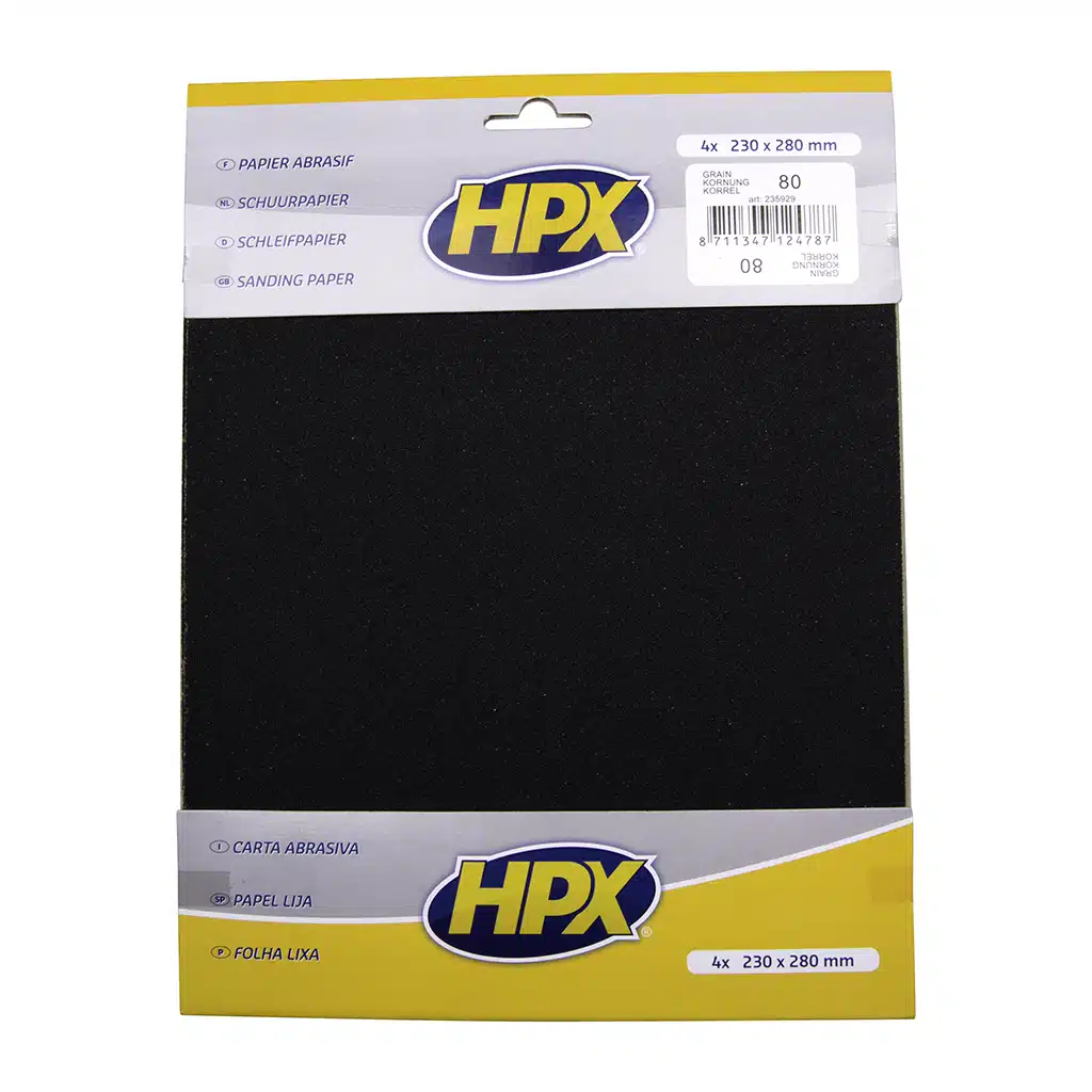 HPX Schuurpapier P80 X 4