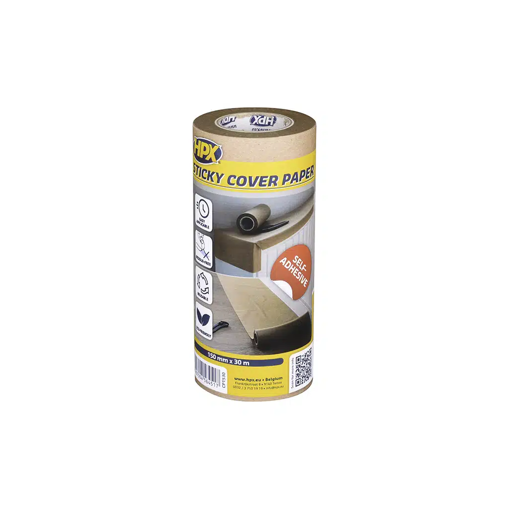 HPX Zelfklevend Afdekpapier – 150MM X 30M