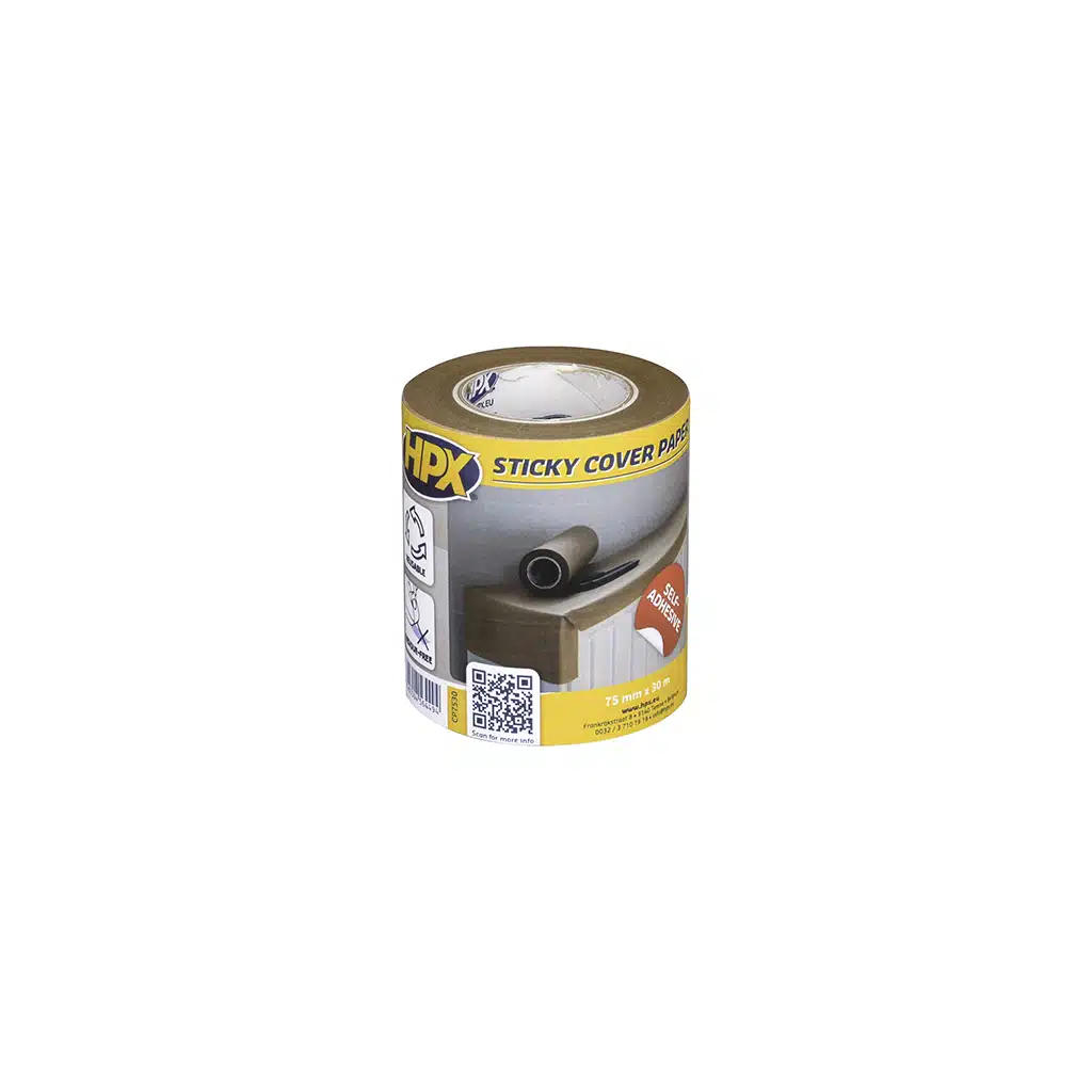 HPX Zelfklevend Afdekpapier – 75MM X 30M